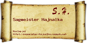 Sagmeister Hajnalka névjegykártya