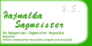 hajnalka sagmeister business card